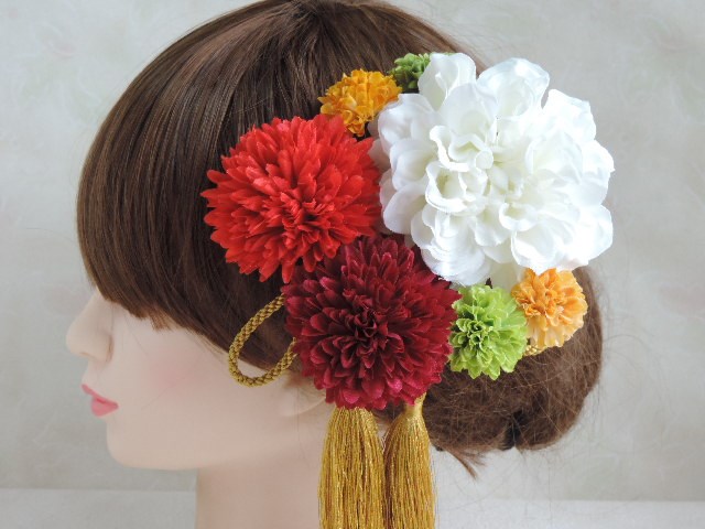 お着物の伝統色髪飾り