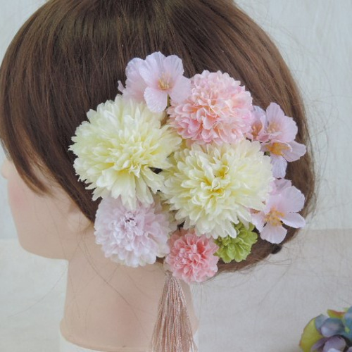 桜の髪飾り ヘッドドレス（アクセサリー） na-na 髪飾り専門店 成人式