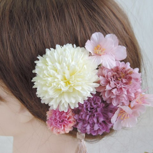 桜 桜髪飾り 成人式髪飾り 和装髪飾り 成人式 卒業式 結婚式 振袖 袴 