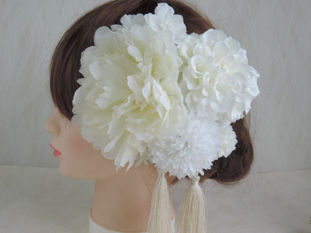 芍薬　成人式髪飾り　和装髪飾り　結婚式髪飾り　卒業式　結婚式　成人式前撮り　結婚式前撮り　前撮り　色打掛　白無垢　振袖