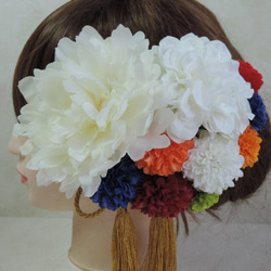 芍薬のお花をあでやかに装う和装髪飾り 1枚目の画像