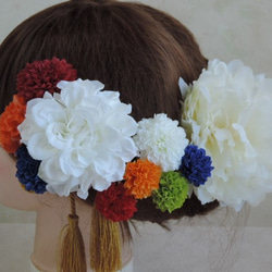 芍薬のお花をあでやかに装う和装髪飾り 3枚目の画像