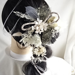 成人式 結婚式 髪飾り ヘッドドレス オーダーメイド 花 リボン
