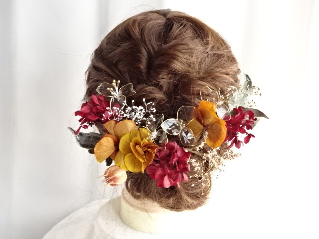 2点オーダー料金【pandamama】 成人式 アメリカンフラワー 髪飾り