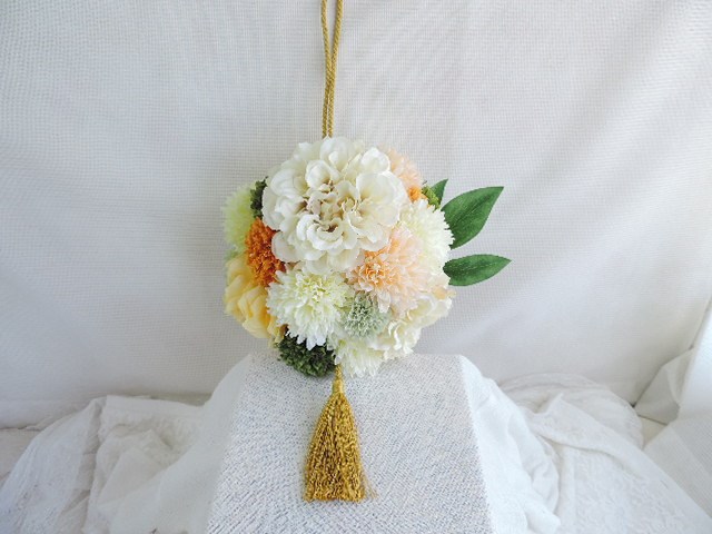 オーダー　和装ボールブーケ