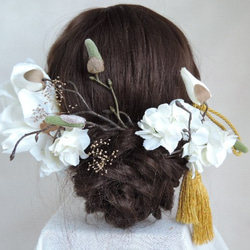 粋(すい）の髪飾り...白無垢の花嫁様へ 2枚目の画像