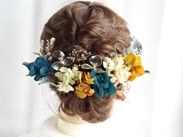 アメリカンフラワー×和装×ドライフラワーの髪飾り 　結婚式／卒業式／成人式 5,452円