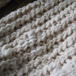 オーガニックコットンの手編み靴下（23.0から24.0くらい） 2枚目の画像