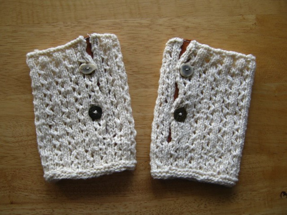 手紡ぎ綿のアンクルウォーマー 1枚目の画像
