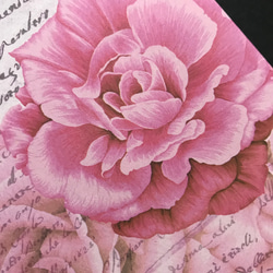 555. ピンクの薔薇の御朱印帳　プリントペーパー （イタリア製）使用　11山　46ページ 2枚目の画像