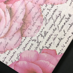 555. ピンクの薔薇の御朱印帳　プリントペーパー （イタリア製）使用　11山　46ページ 3枚目の画像