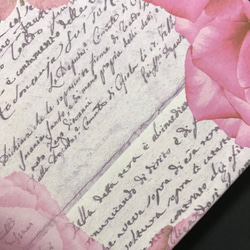 555. ピンクの薔薇の御朱印帳　プリントペーパー （イタリア製）使用　11山　46ページ 6枚目の画像