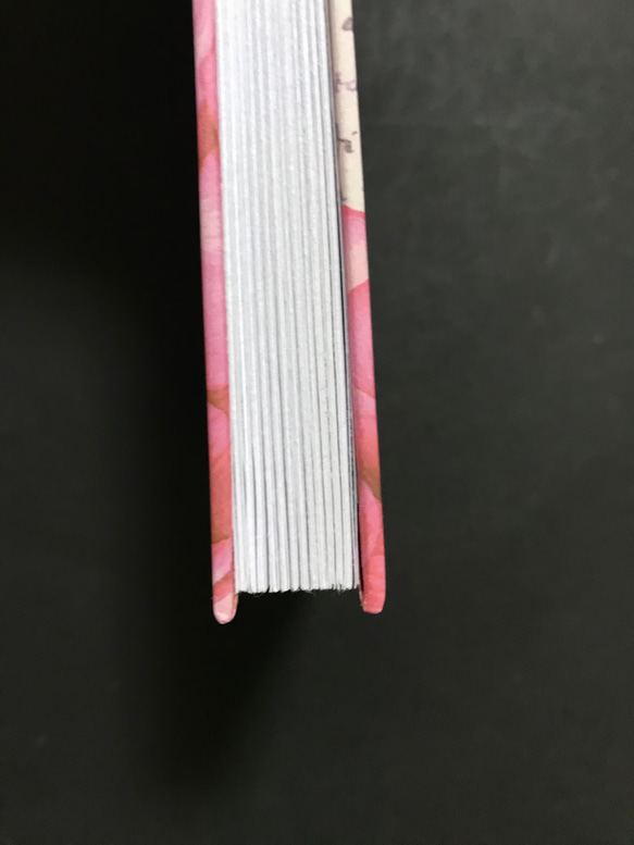 555. ピンクの薔薇の御朱印帳　プリントペーパー （イタリア製）使用　11山　46ページ 9枚目の画像