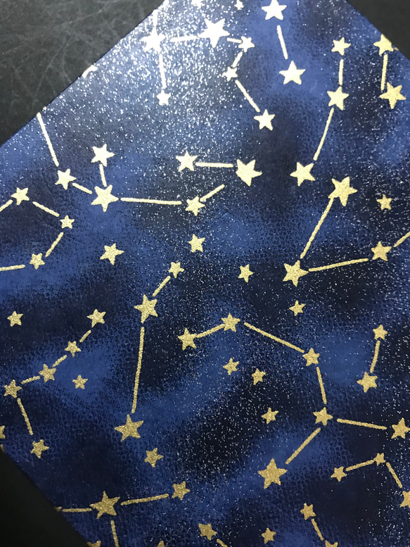 557. 優しい夜空の星座たち　御朱印帳　友禅和紙使用　10山　42ページ 3枚目の画像