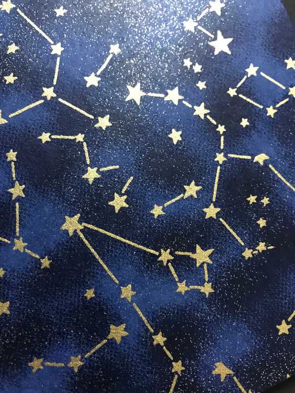 557. 優しい夜空の星座たち　御朱印帳　友禅和紙使用　10山　42ページ 4枚目の画像