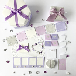六角形サプライズボックス　✳︎紫×白×シルバー✳︎ 5枚目の画像