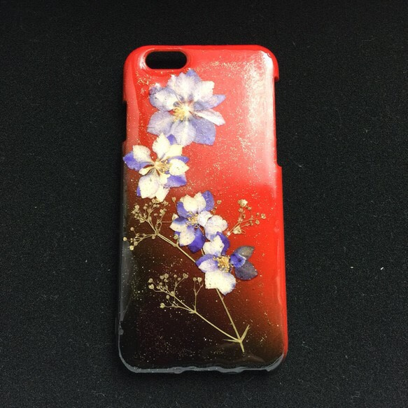 清少納言の贈り物＊iPhone6用ケース＊押し花 キラキラ レジン  