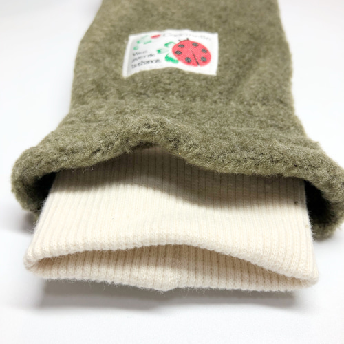 キスマイツムツムとカイロ、手ぬぐい、袋 カイロin手袋！ 指先の冷えに メルトンフリース手袋】カーキ てんとう