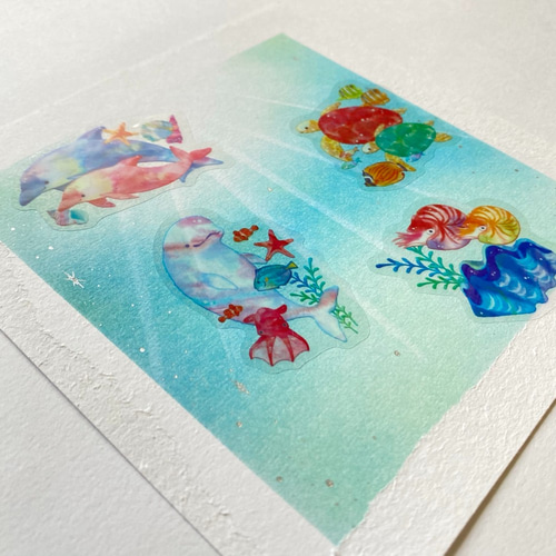 海の仲間たち 』 パステルアート原画 絵画 【ぐりふぉれ】 のん