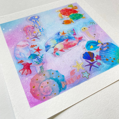 海の輝き パステル画 原画 海の輝き パステル画 原画