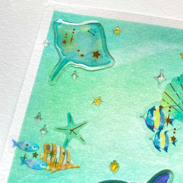 『 海の生きものたちミニ Ⅰ 』 パステルアート原画 4枚目の画像