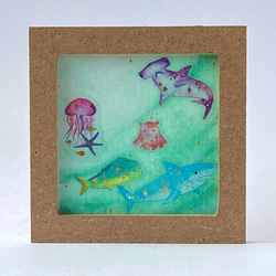 海の生きものたちミニ Ⅱ 』 パステルアート原画 絵画