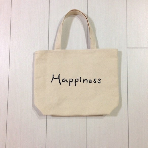 Happiness Mサイズ  ロゴトートバッグ 2枚目の画像