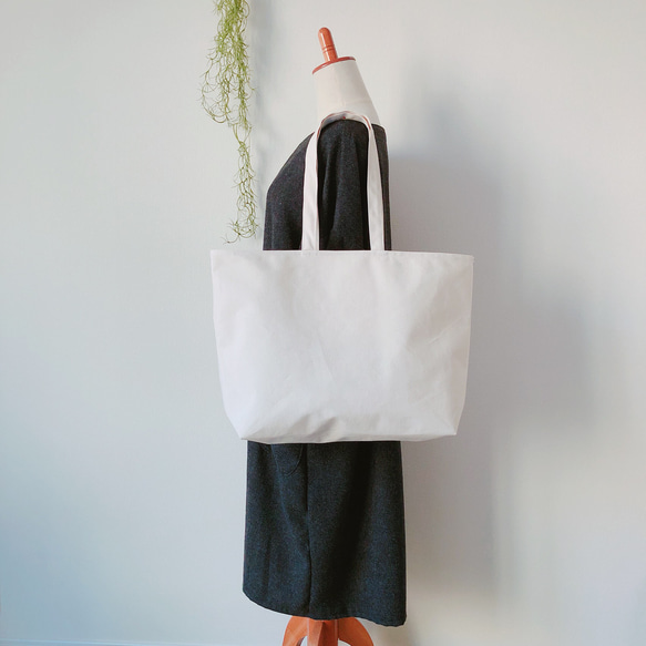 無地 LLサイズ シンプルトートバッグ エコバッグ 折りたたみ可