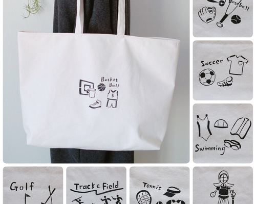 スポーツコレクション LLサイズ ロゴトートバッグ エコバッグ