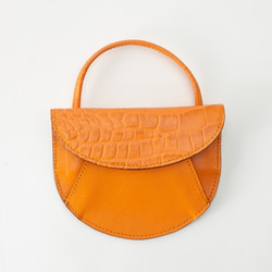 ハルペニー （オレンジ ）小銭入れ  財布 おすすめ レディース 大阪のバッグ職人　手作り　 1枚目の画像