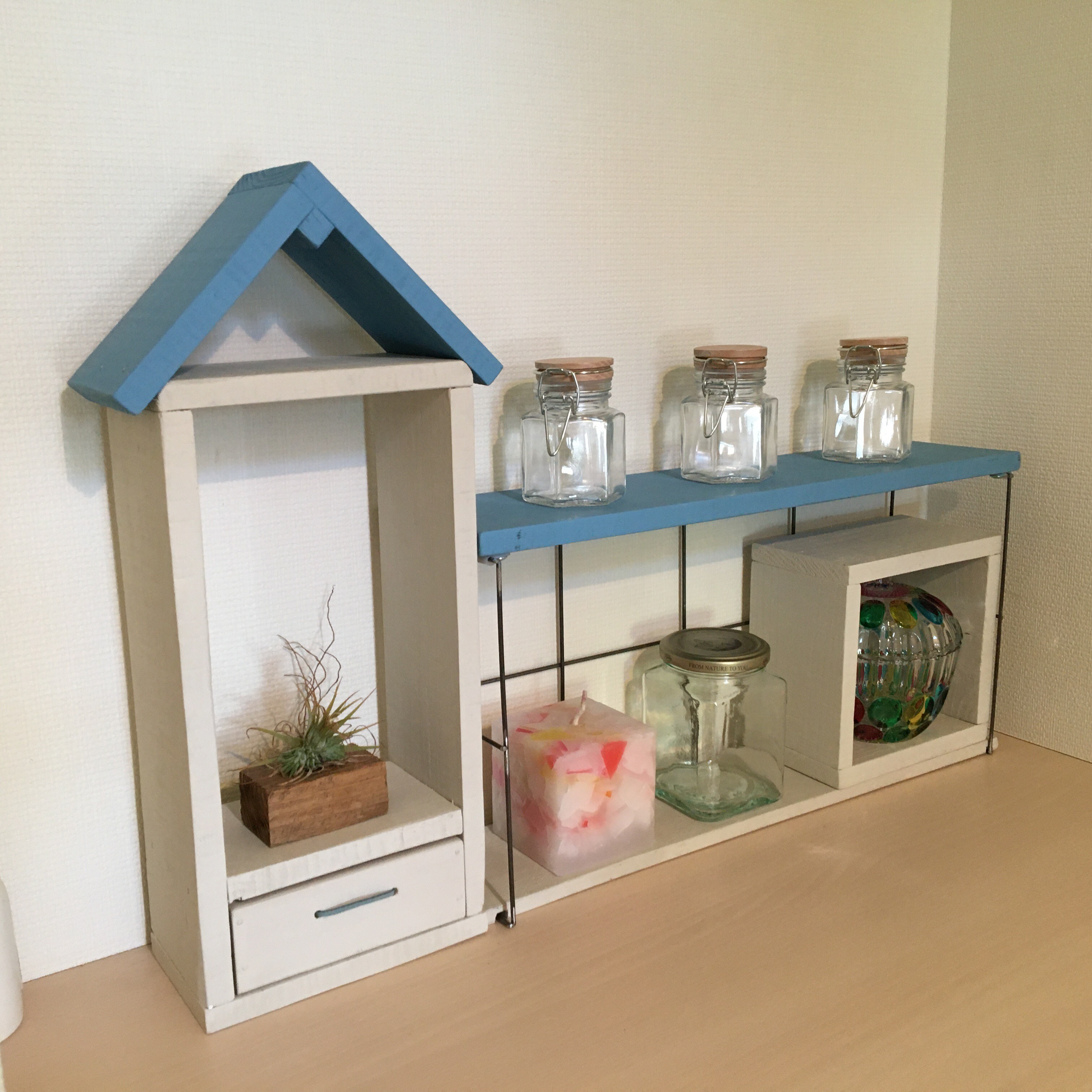 No252 mika k. 三角屋根、植物棚幅 ワイド white3段 No252 mika k.様