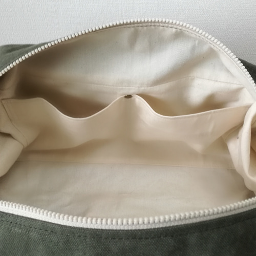 美品！オリーブグリーン ボストンバッグ
