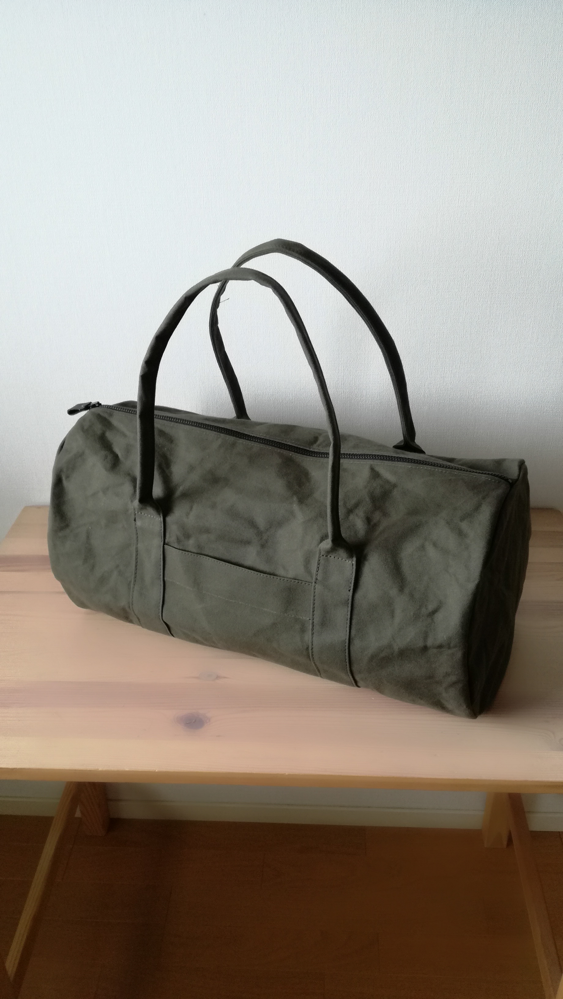 ちいちゃん様オーダー分》☆防水防汚帆布☆のボストンバッグ【オリーブ