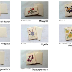 Botanical art and alphabet card set / 5envelope cards 組合せ自由 3枚目の画像