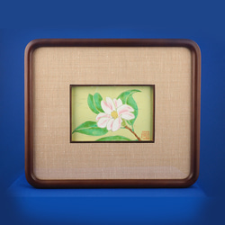 手描きろうけつ染め作品 テーブルクロス花模様 その他アート Batik Ran