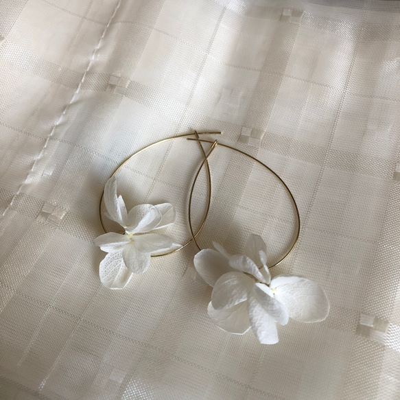- one white flower ring pierce - 1枚目の画像