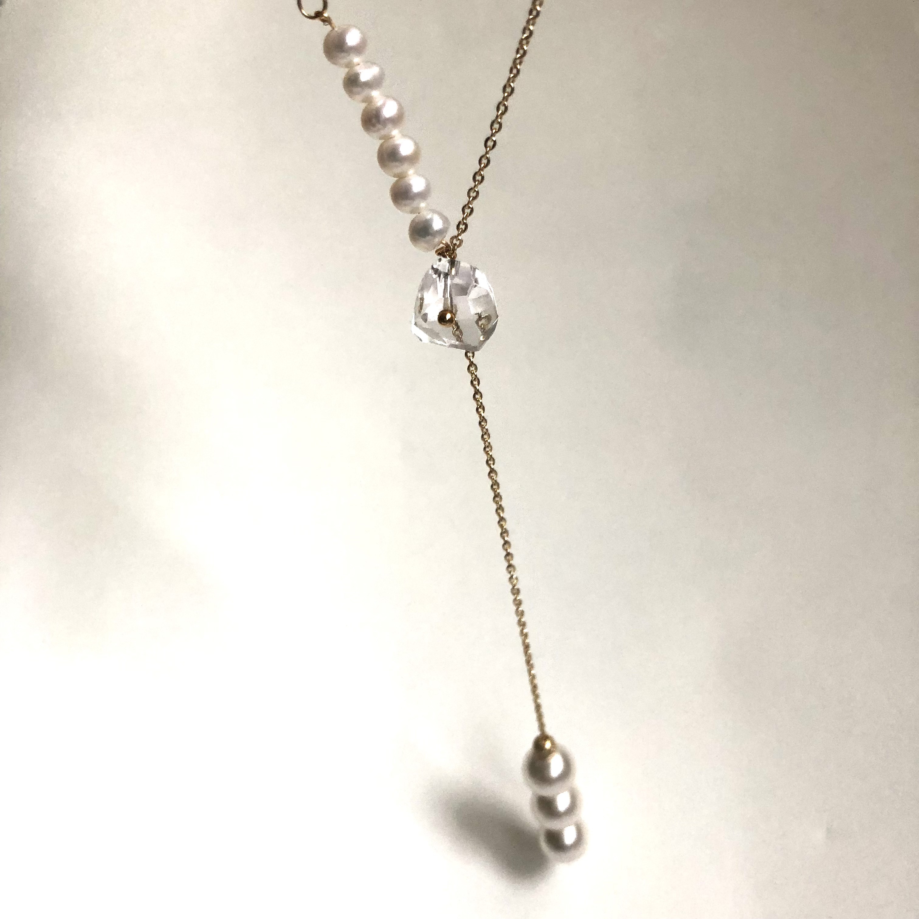 クリスタル＆パールネックレス　［ series Y ］