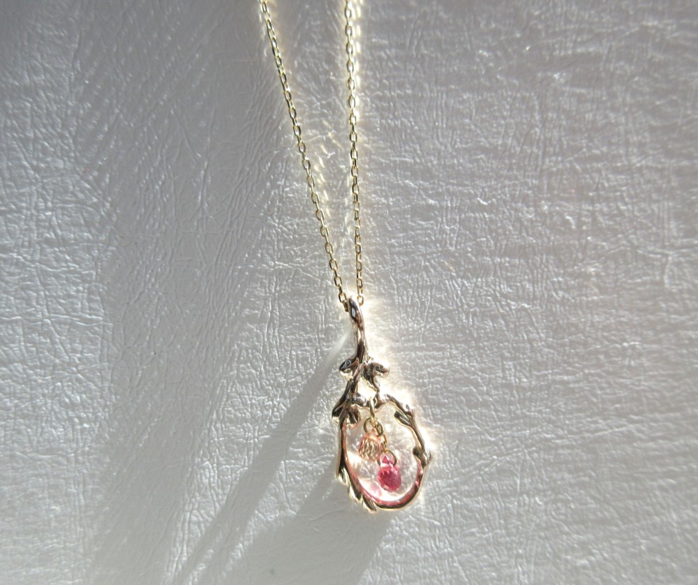 ＊La rosée de matin /ラ ロゼ デュ マタン＊朝露 K10 Gold ピンクサファイアペンダント