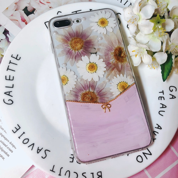 ピンクの花の海 スマホケース  iphone11 iphone11pro/iPhone14pro/14/14plus 5枚目の画像