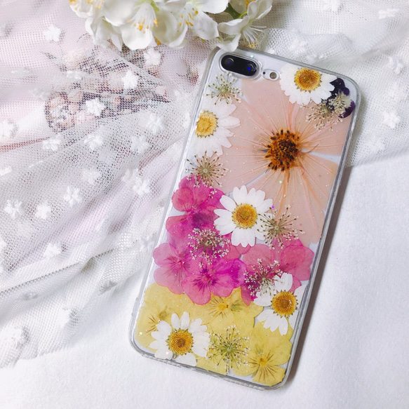 花の海人気押し花ケース スマホケースiphone13 iphone13pro/iPhone14pro/14/14plus 4枚目の画像