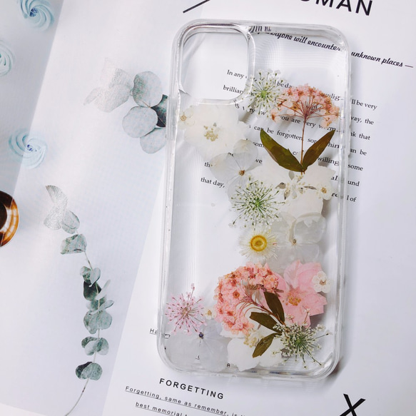 Marieページ⭐︎押し花ケース 全機種対応人気押し花ケース iPhone15pro/SE2