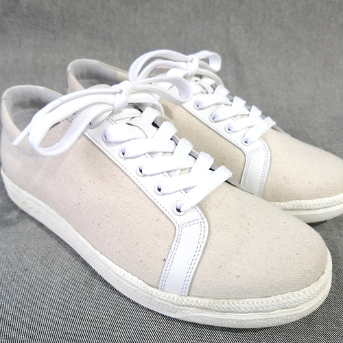 ☆本革✕帆布☆定番☆キャンバス地☆白スニーカー☆裏地本革仕様