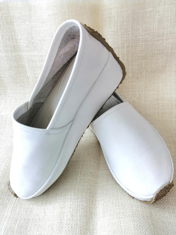 ◆厚底5.5cm◆ホワイト◆ヒールアップ◆累計5000足◆柔らかく履きやすい◆21.5cmから◆外反母趾◆軽量◆ 5枚目の画像