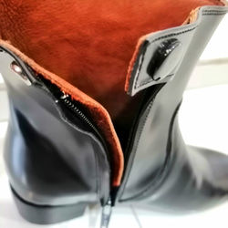 ◇無料サイズ調整◇本革ブーツ◇雨雪用底交換可◇防水◇本革レザー◇レディース◇楽々サイドジップ◇ 10枚目の画像