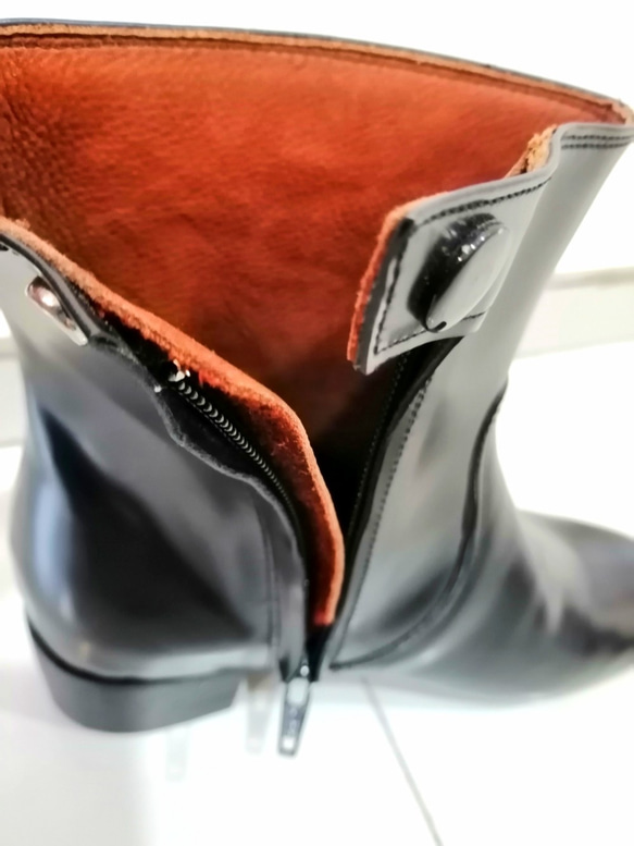 ◇無料サイズ調整◇本革ブーツ◇雨雪用底交換可◇防水◇本革レザー◇レディース◇楽々サイドジップ◇ 10枚目の画像