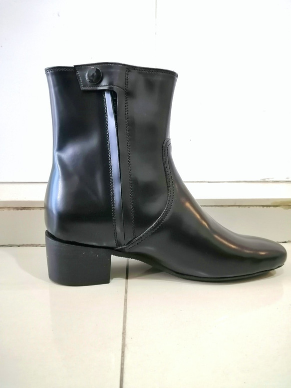 ◇無料サイズ調整◇本革ブーツ◇雨雪用底交換可◇防水◇本革レザー◇レディース◇楽々サイドジップ◇ 7枚目の画像