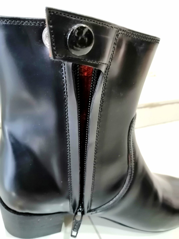 ◇無料サイズ調整◇本革ブーツ◇雨雪用底交換可◇防水◇本革レザー◇レディース◇楽々サイドジップ◇ 9枚目の画像