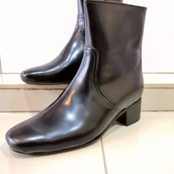 ◇無料サイズ調整◇本革ブーツ◇雨雪用底交換可◇防水◇本革レザー◇レディース◇楽々サイドジップ◇ 5枚目の画像