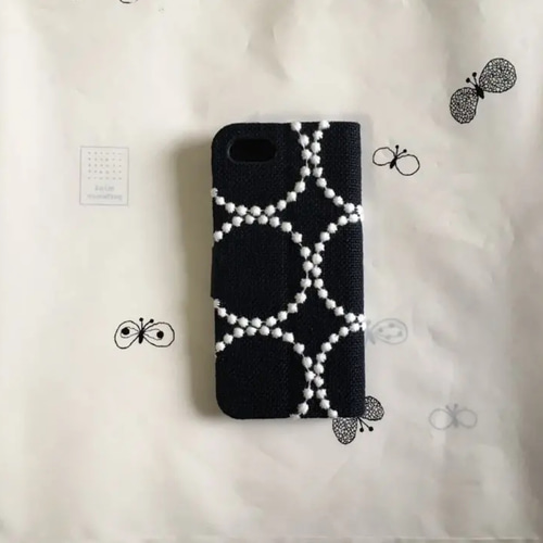 iPhone12/iPhone12Pro手帳型スマホケース ミナペルホネン タンバリン