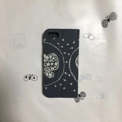 iPhone8/iPhone7/iPhoneSE2手帳型スマホカバー ミナペルホネ forest wing 4枚目の画像